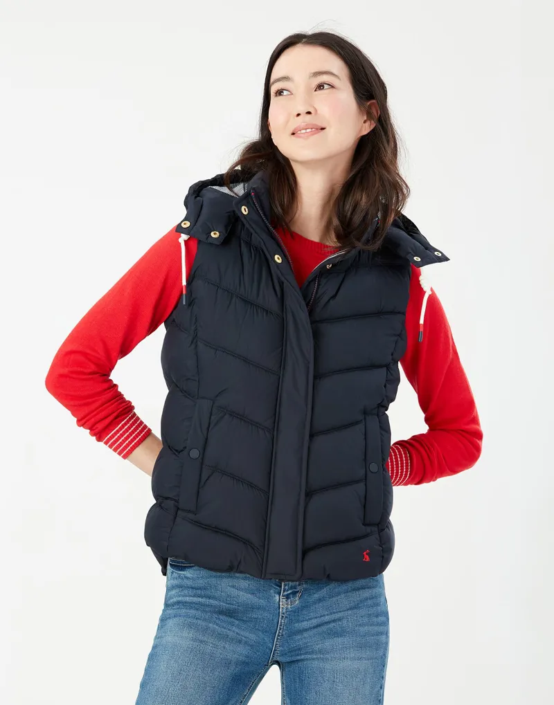 Joules Corsham Coastal Gilet With Twin Needle Baffels Navy-3